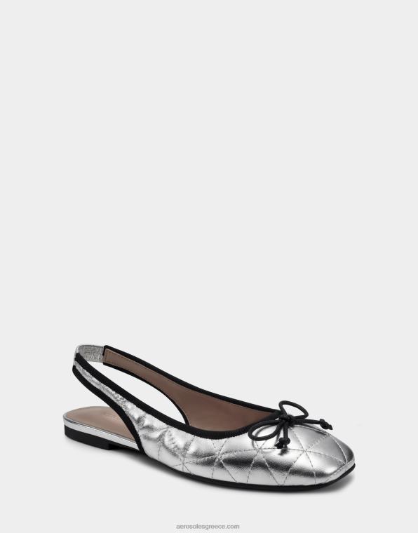 γυναίκες ασημί μεταλλικό δέρμα μπαλέτου Aerosoles 46N4D232