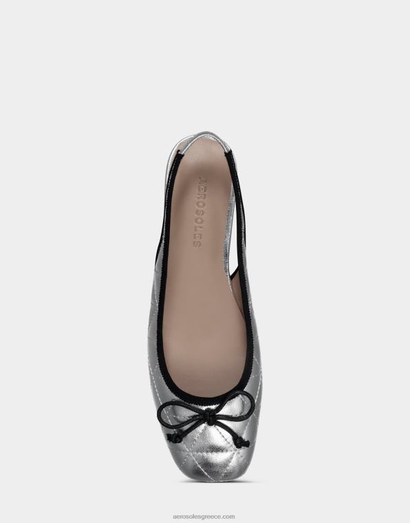γυναίκες ασημί μεταλλικό δέρμα μπαλέτου Aerosoles 46N4D232