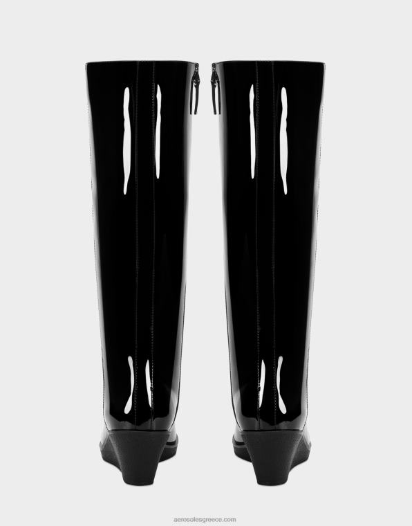 γυναίκες ψηλή μπότα μαύρη πατέντα Aerosoles 46N4D136