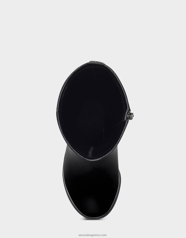 γυναίκες ψηλή μπότα μαύρη πατέντα Aerosoles 46N4D136