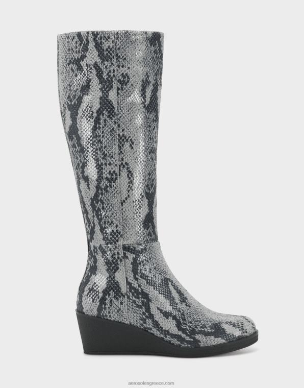 γυναίκες ψηλή μπότα γκρι φίδι Aerosoles 46N4D139