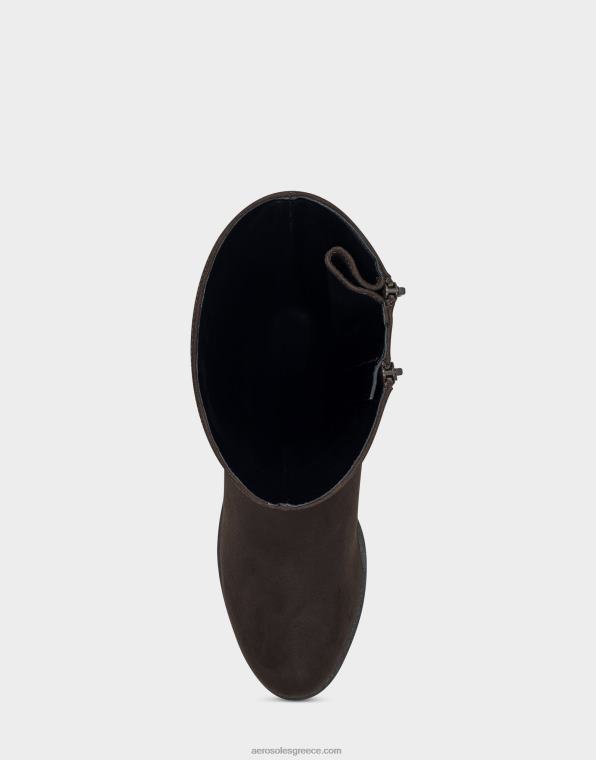 γυναίκες ψηλή μπότα καφέ faux σουέτ Aerosoles 46N4D119