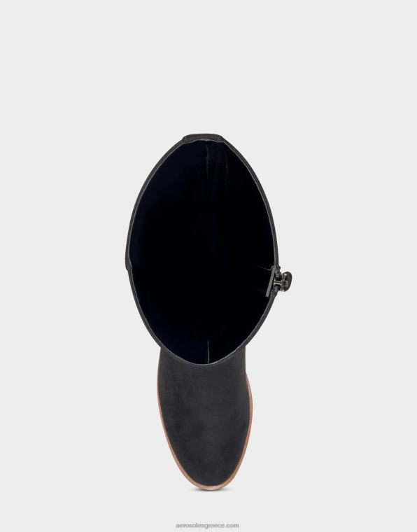 γυναίκες ψηλή μπότα μαύρο faux σουέτ Aerosoles 46N4D133