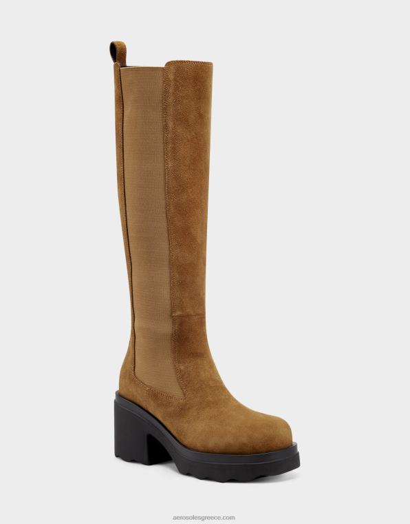 γυναίκες ψηλή μπότα tan σουέτ Aerosoles 46N4D36