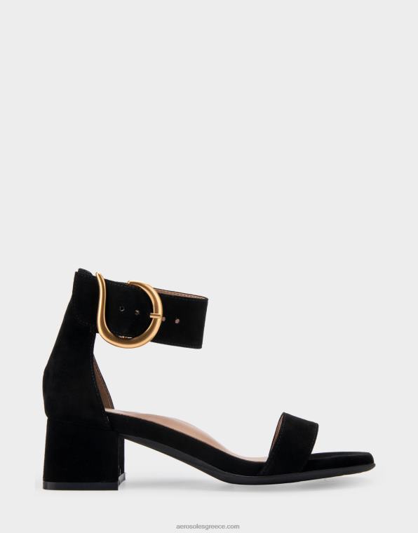 γυναίκες πέδιλο με τακούνι μαύρο καστόρι Aerosoles 46N4D414