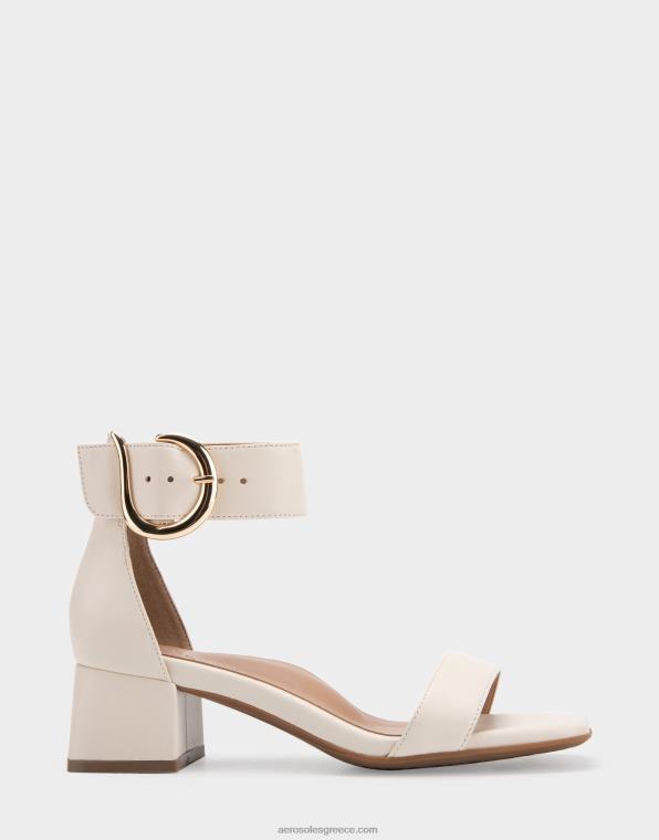 γυναίκες πέδιλο με τακούνι λευκό δέρμα Aerosoles 46N4D416