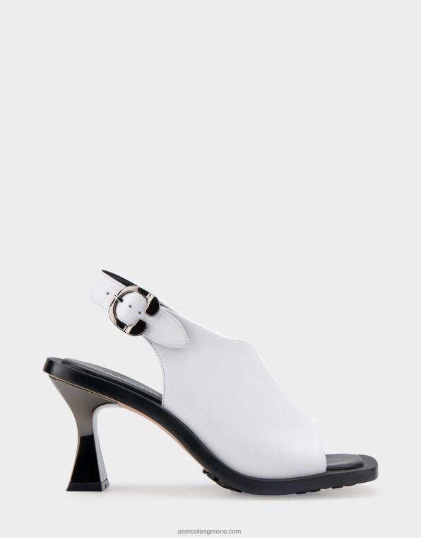 γυναίκες πέδιλο με τακούνι λευκό δέρμα Aerosoles 46N4D418
