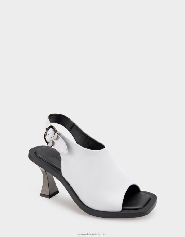 γυναίκες πέδιλο με τακούνι λευκό δέρμα Aerosoles 46N4D418