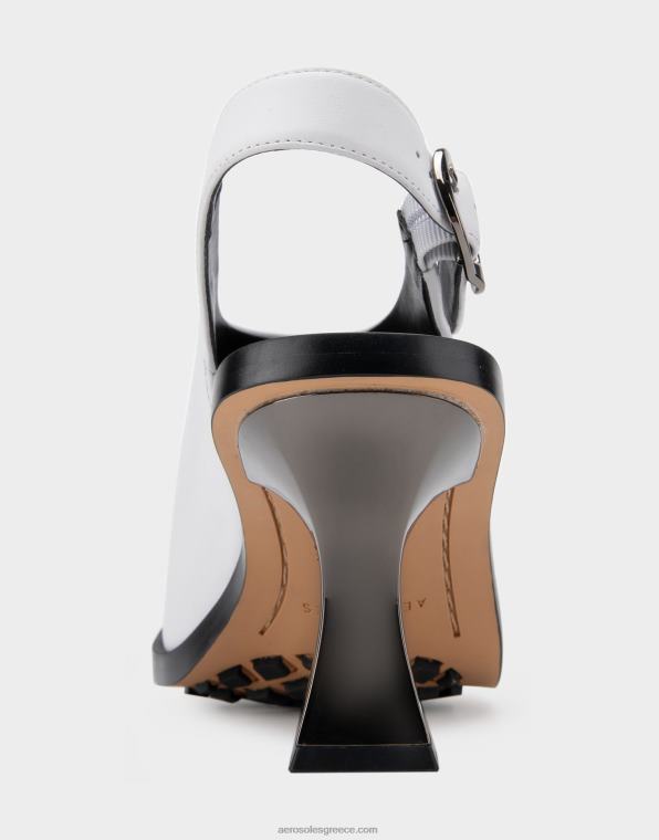 γυναίκες πέδιλο με τακούνι λευκό δέρμα Aerosoles 46N4D418