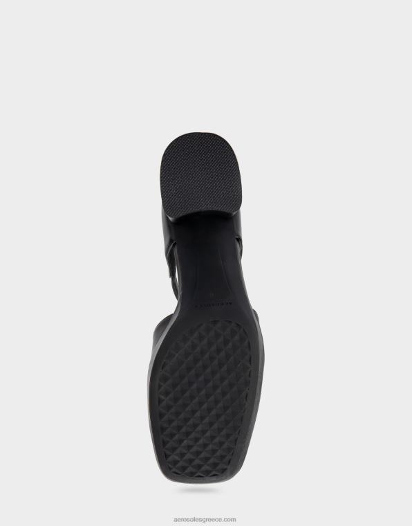 γυναίκες τακούνι πλατφόρμας μαύρο δέρμα Aerosoles 46N4D366