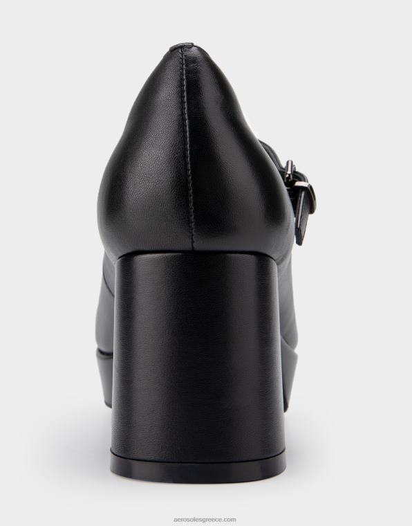 γυναίκες τακούνι πλατφόρμας μαύρο δέρμα Aerosoles 46N4D368