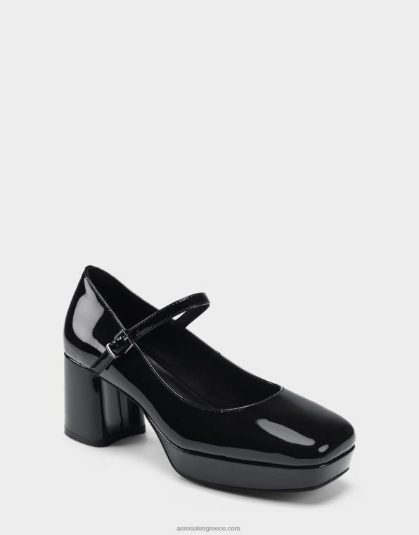 γυναίκες τακούνι πλατφόρμας μαύρη πατέντα Aerosoles 46N4D372