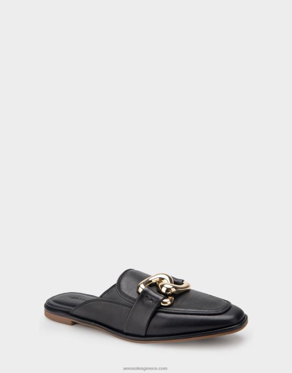 γυναίκες slide μαύρο δέρμα Aerosoles 46N4D276