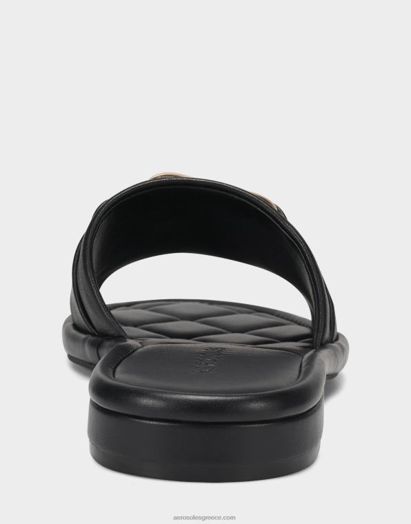 γυναίκες slide μαύρο δέρμα Aerosoles 46N4D286