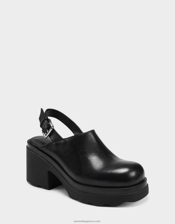 γυναίκες δέρμα mule μαύρο Aerosoles 46N4D266