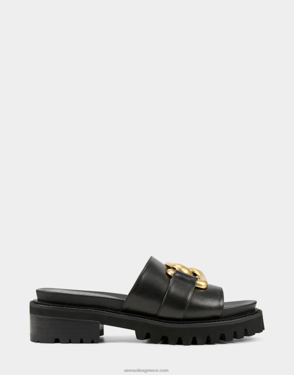 γυναίκες σανδάλι μαύρο δέρμα Aerosoles 46N4D309