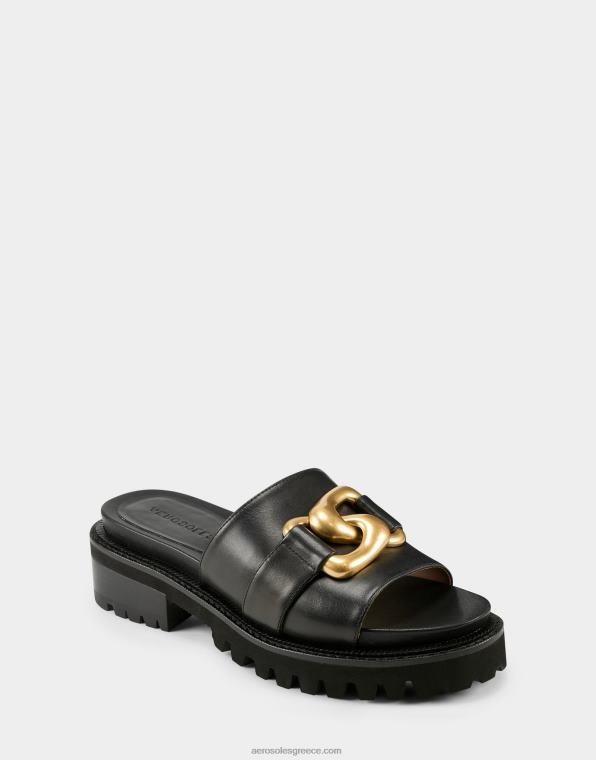 γυναίκες σανδάλι μαύρο δέρμα Aerosoles 46N4D309
