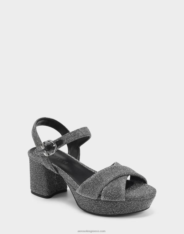 γυναίκες πέδιλο ασημί μεταλλικό ύφασμα Aerosoles 46N4D343