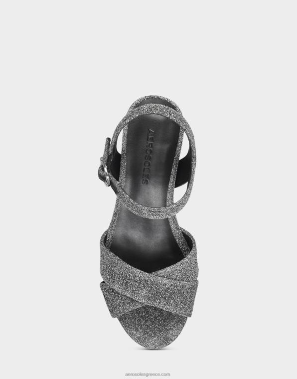 γυναίκες πέδιλο ασημί μεταλλικό ύφασμα Aerosoles 46N4D343