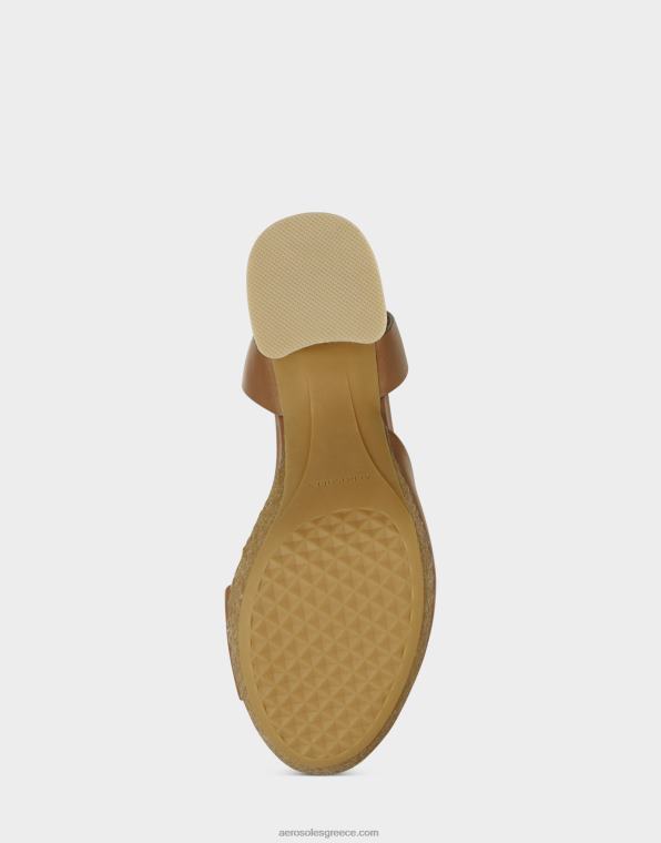 γυναίκες σανδάλι σκούρο σιταρένιο δέρμα Aerosoles 46N4D384