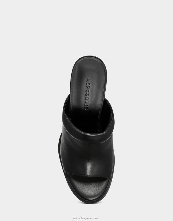 γυναίκες σανδάλι μαύρο δέρμα Aerosoles 46N4D394