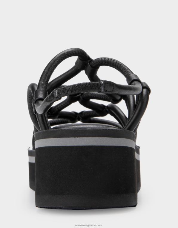 γυναίκες σανδάλι μαύρο δέρμα Aerosoles 46N4D398