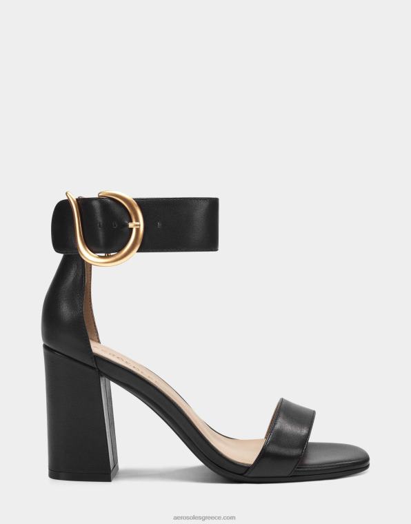 γυναίκες σανδάλι μαύρο δέρμα Aerosoles 46N4D439