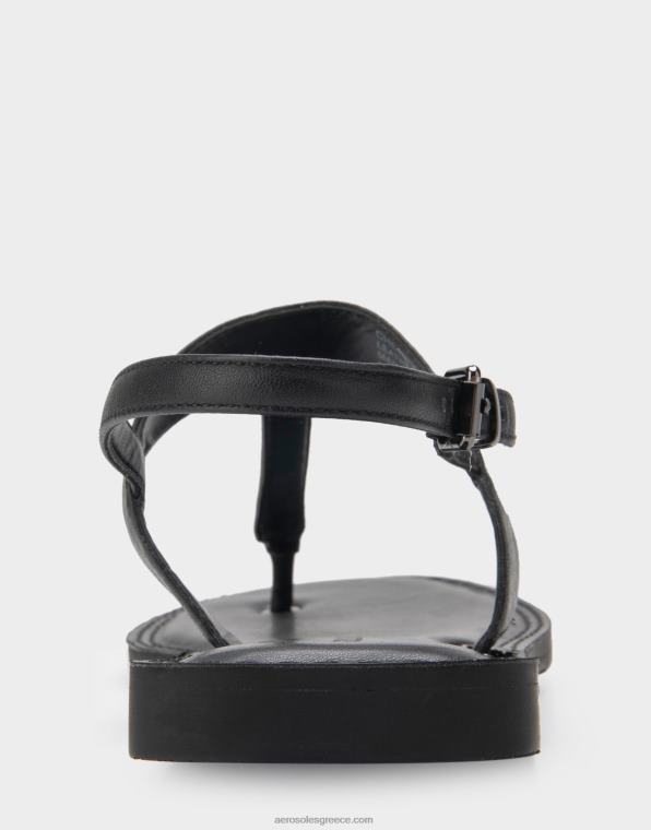 γυναίκες φλατ πέδιλο μαύρο δέρμα Aerosoles 46N4D453