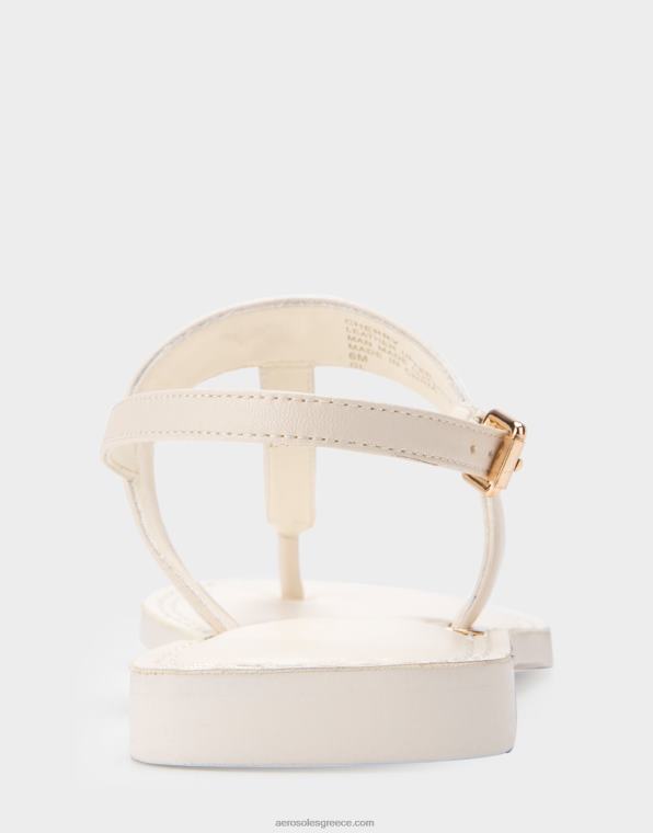 γυναίκες φλατ σανδάλι λευκό δέρμα Aerosoles 46N4D454