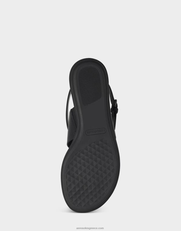 γυναίκες φλατ πέδιλο μαύρο ψεύτικο δέρμα Aerosoles 46N4D468