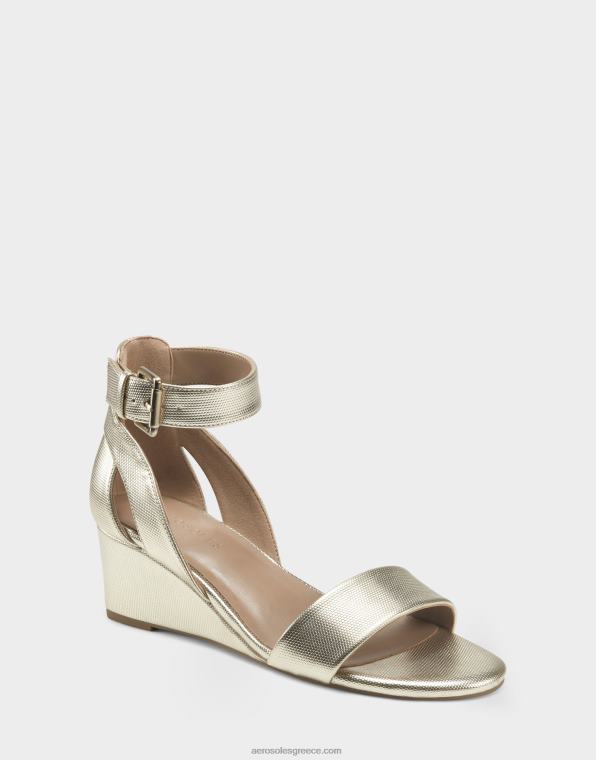 γυναίκες σφηνό πέδιλο χρυσό μεταλλικό Aerosoles 46N4D333