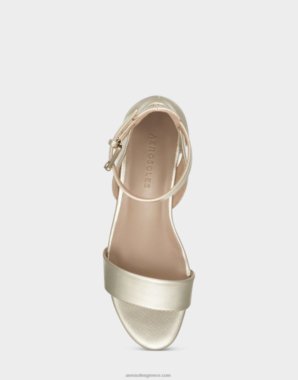 γυναίκες σφηνό πέδιλο χρυσό μεταλλικό Aerosoles 46N4D333