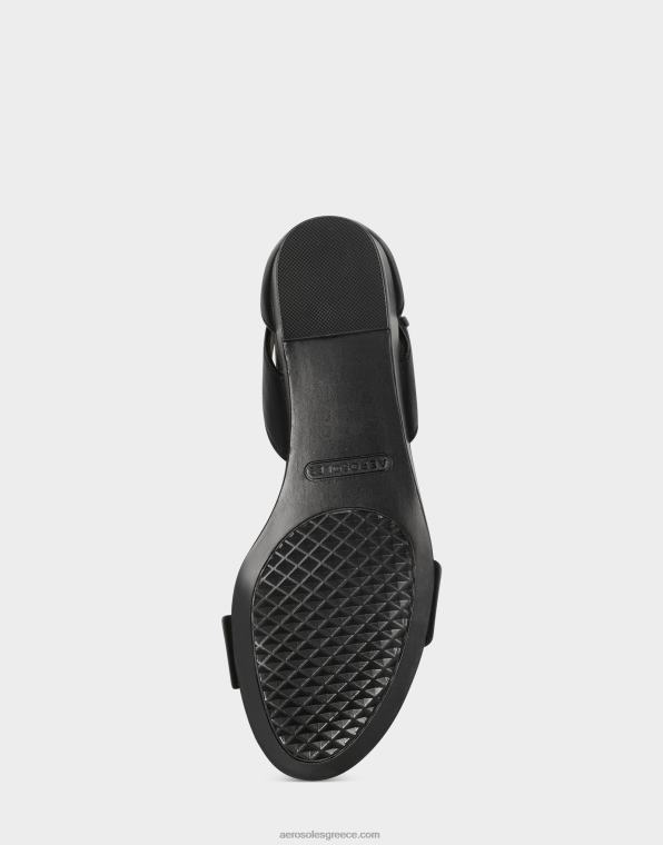 γυναίκες πέδιλο σε μαύρο δέρμα Aerosoles 46N4D334